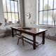 Table de ferme campagne noyer massif XL 250cm