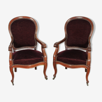 Pair of convertible chairs