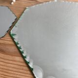 Vintage octagonal beveled mirrors