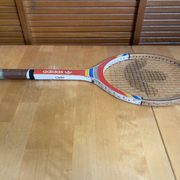 Vintage ADIDAS Cadet Wooden Tennis Racket + Sports Cover #E24