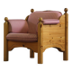 Vintage mid-century Danish pine lounge chair, 1970s