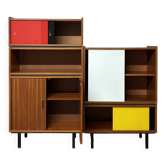 Buffet vitrine bibliothèque enfilade par éléments vintage années 60