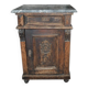 Antique German marble top nightstand, 1890s