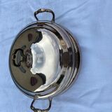 Silver-plated metal vegetable tureen