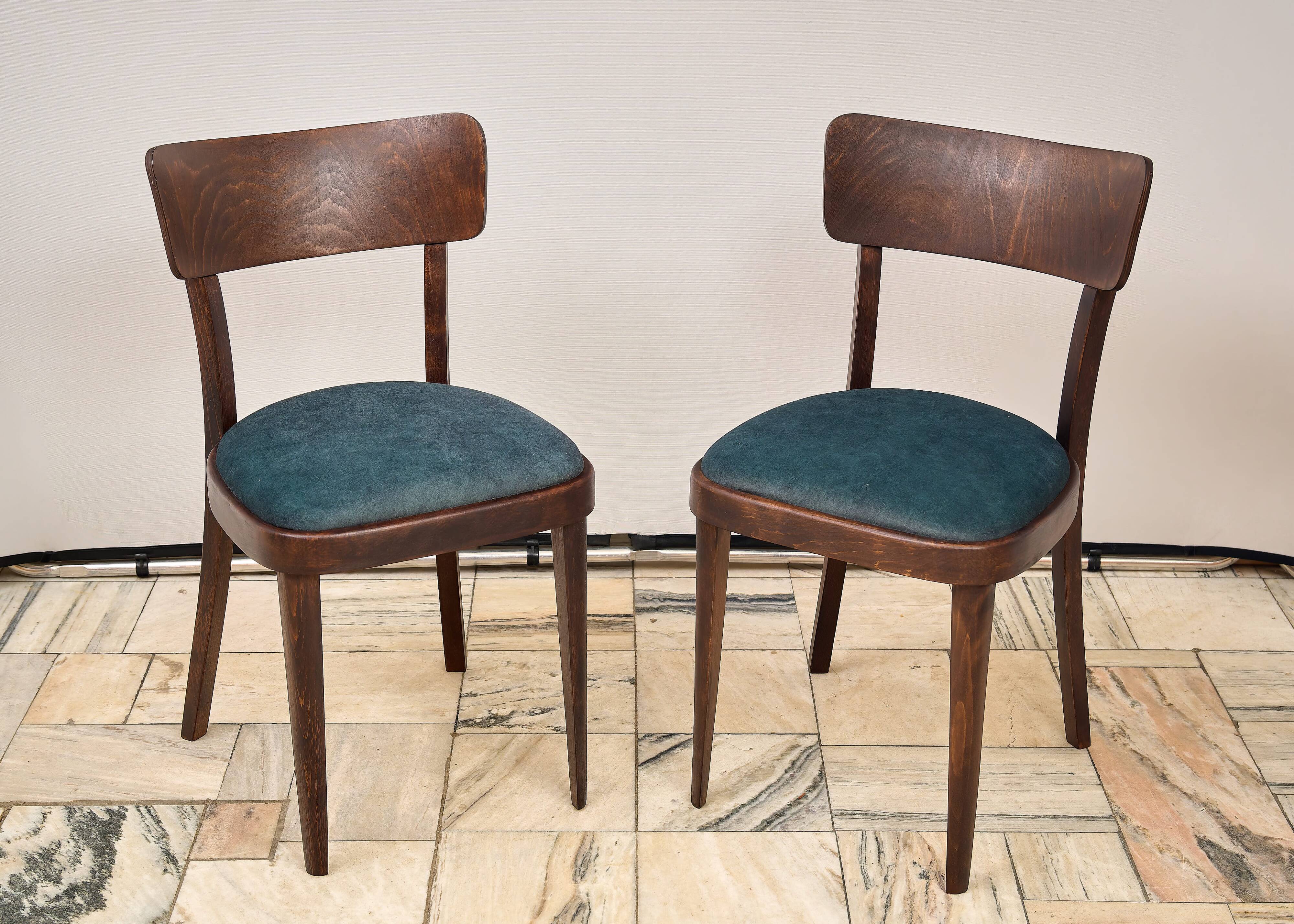 Set of four ton chairs, czechoslovakia, 1960s