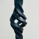 Hand-forged wrought iron candlestick stand, mid-20th century