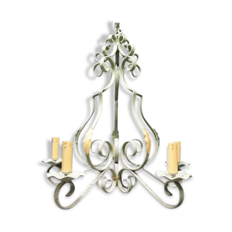 Chandelier. Polychrome metal.