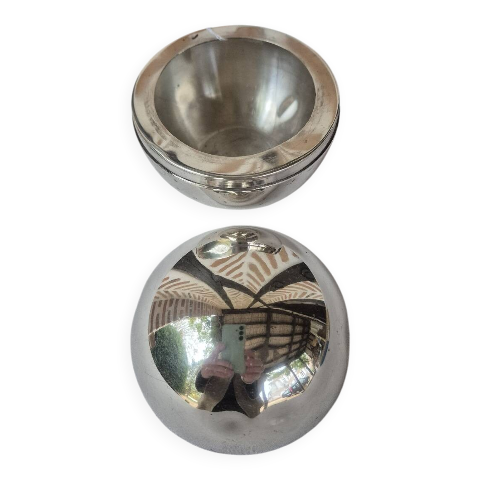 Silver-plated jewelry box/trinket tray