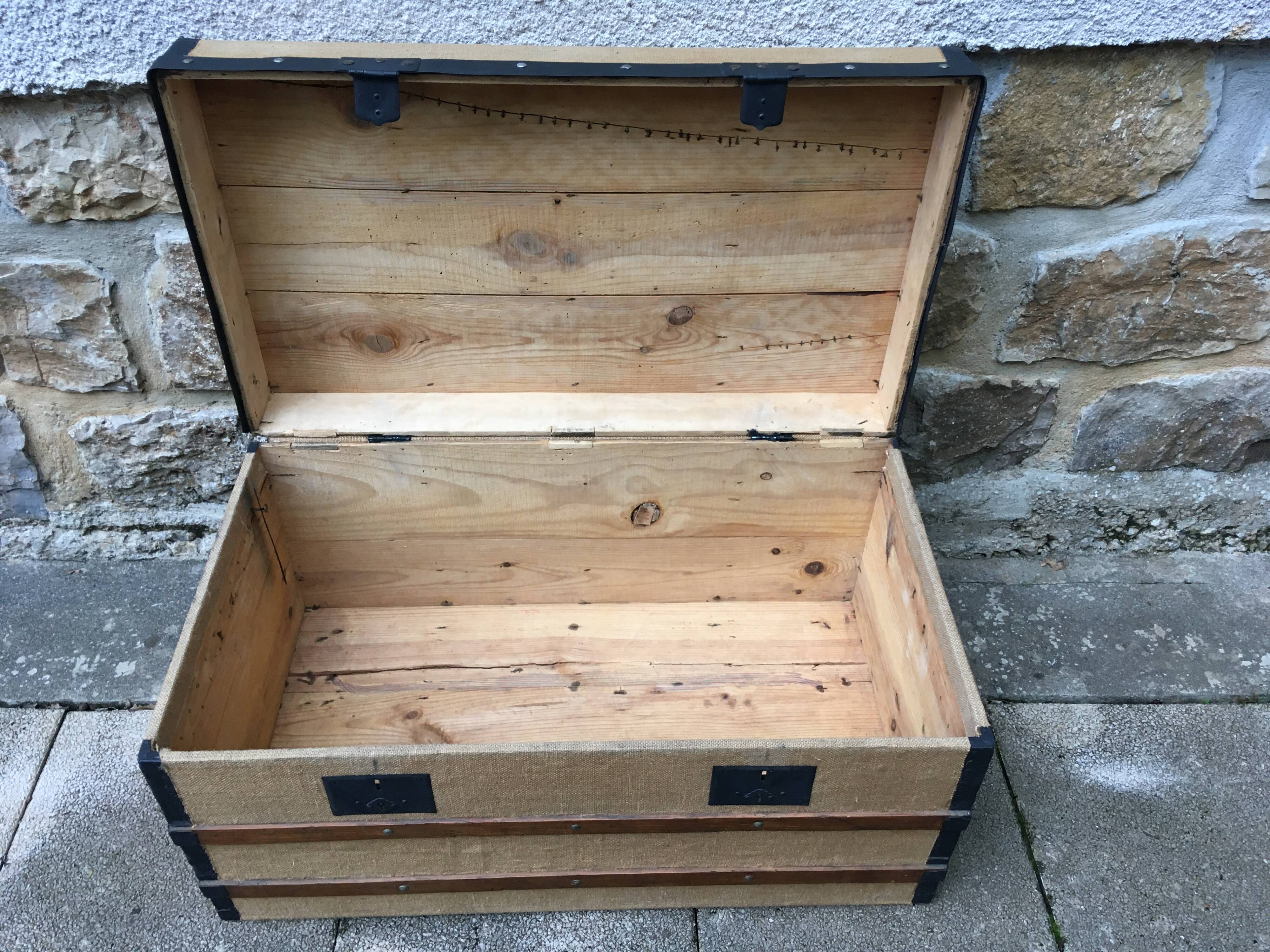 19th-century travel trunk