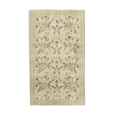 Handwoven anatolian beige rug 140 cm x 243 cm