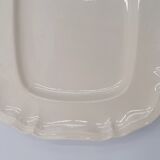 Rectangular dish with edged edge in Sarreguemines earthenware model Ivory