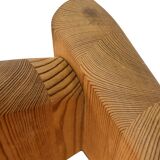 Vintage set of two pine wood bedside tables