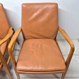 Pair of Scandinavian armchairs attributed to Axel Larsson, circa 1960.