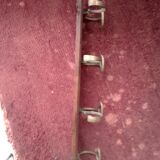 Wall coat rack wood and brass