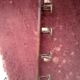 Wall coat rack wood and brass