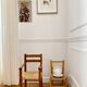 Chaise enfant paillée vintage
