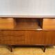 Mid Century Retro Vintage Teak Sideboard 1960 Bureau Flap + Cocktail Bar
