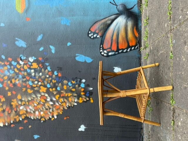 Rattan bedside table