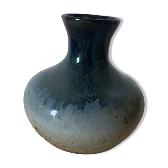 Small blue ceramic vase