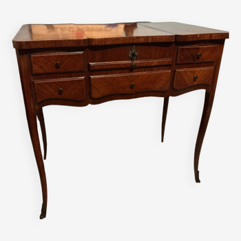 Coiffeuse style louis XV  bois marqueté