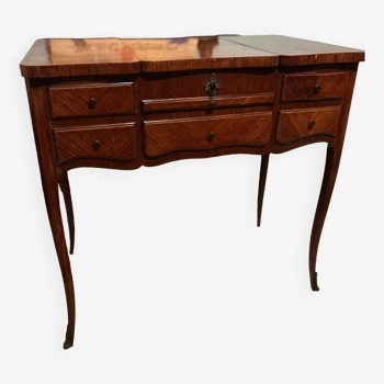Dressing table style louis XV wood inlaid