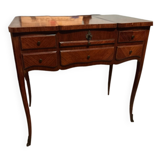 Dressing table style louis XV wood inlaid