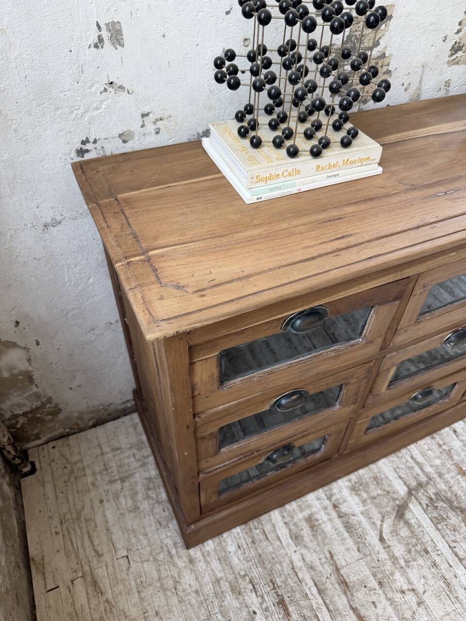 Grainetier meuble de métier en noyer 1950