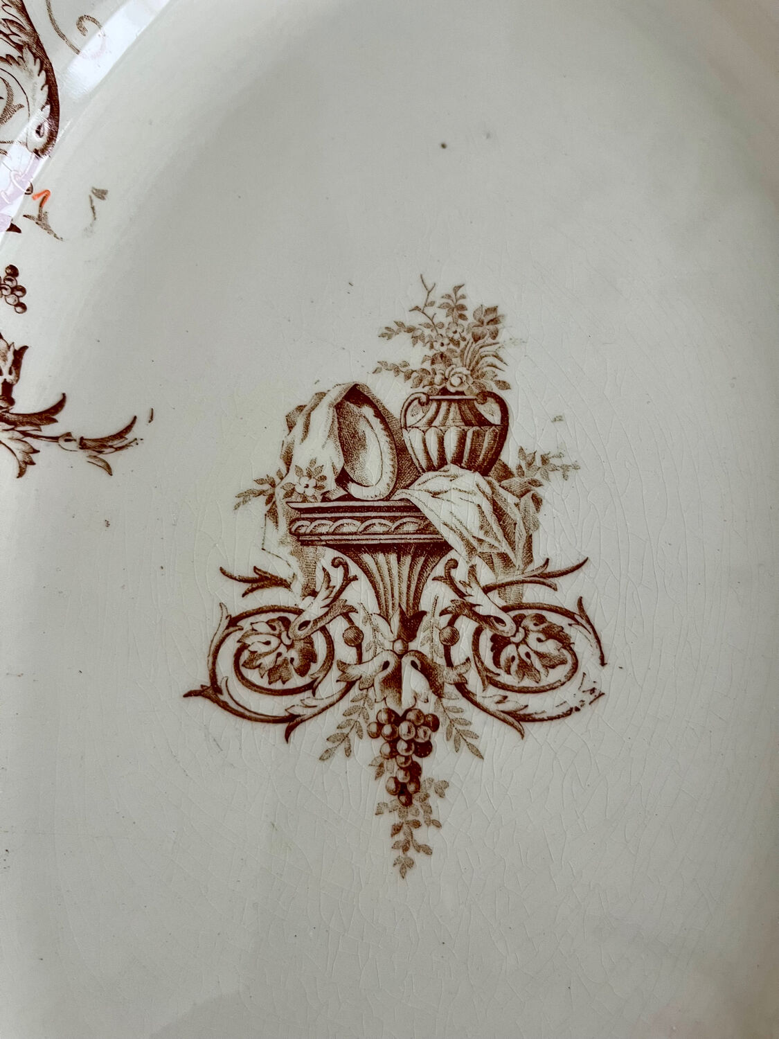 Oval plate "Surcouf" ironstone Lunéville