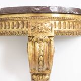 Pair of Louis XVI style consoles from the Napoleon III period. Circa 1880.
