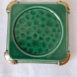 Ceramic trivets and glasses from Poët-Laval. Vintage