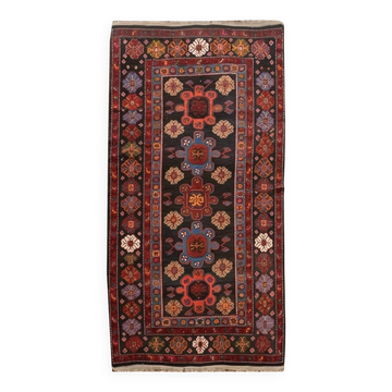 Kazak caucasian rug – hand-knotted – 243 x 140 cm