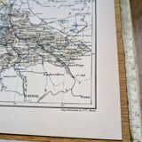 Printed in 1889, Meurthe-et-Moselle, old map.