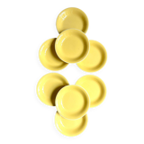 8 Villeroy & Boch soup plates in yellow enamelled earthenware