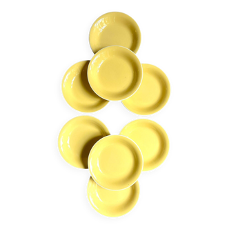 8 Villeroy & Boch soup plates in yellow enamelled earthenware