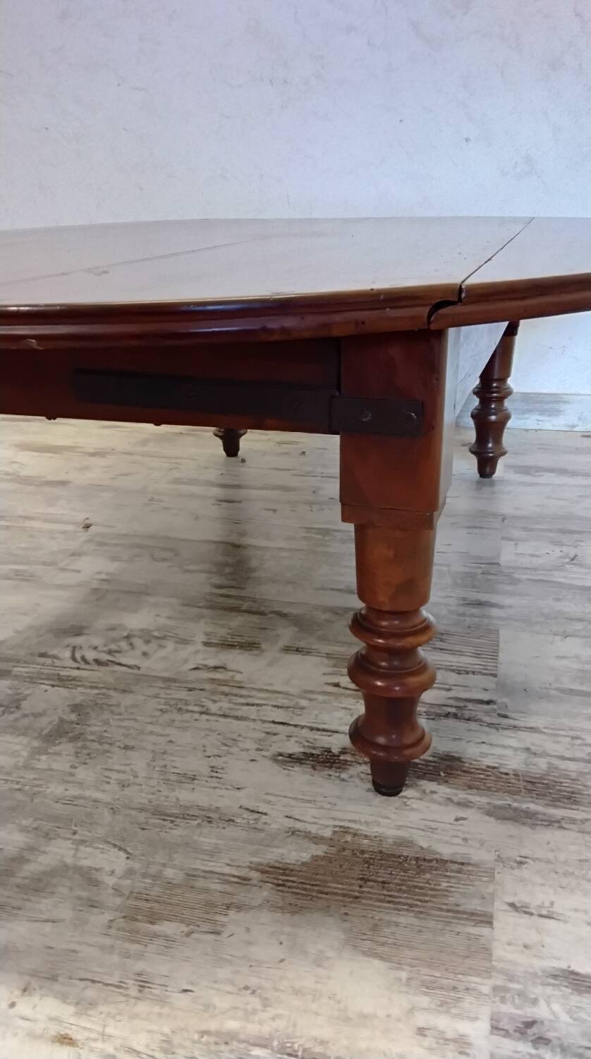 Oval wooden coffee table