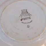 Assiette ancienne plate modèle niquette, faïence gien france