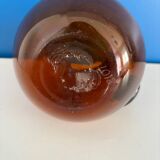 carafe en verre bullé signé biot / pichet artiste verrerie biot / carafe verre bullé soufflé bouche vintage