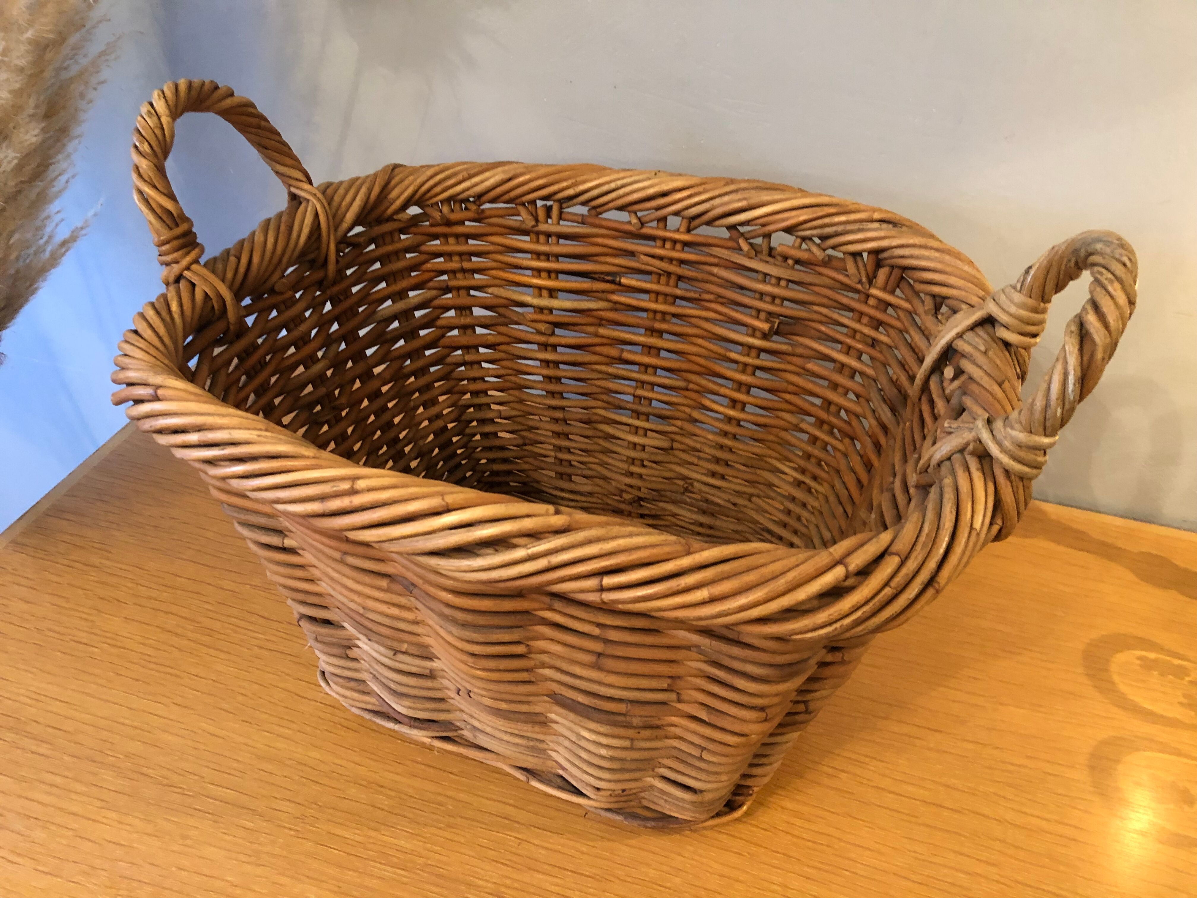 Old rattan basket