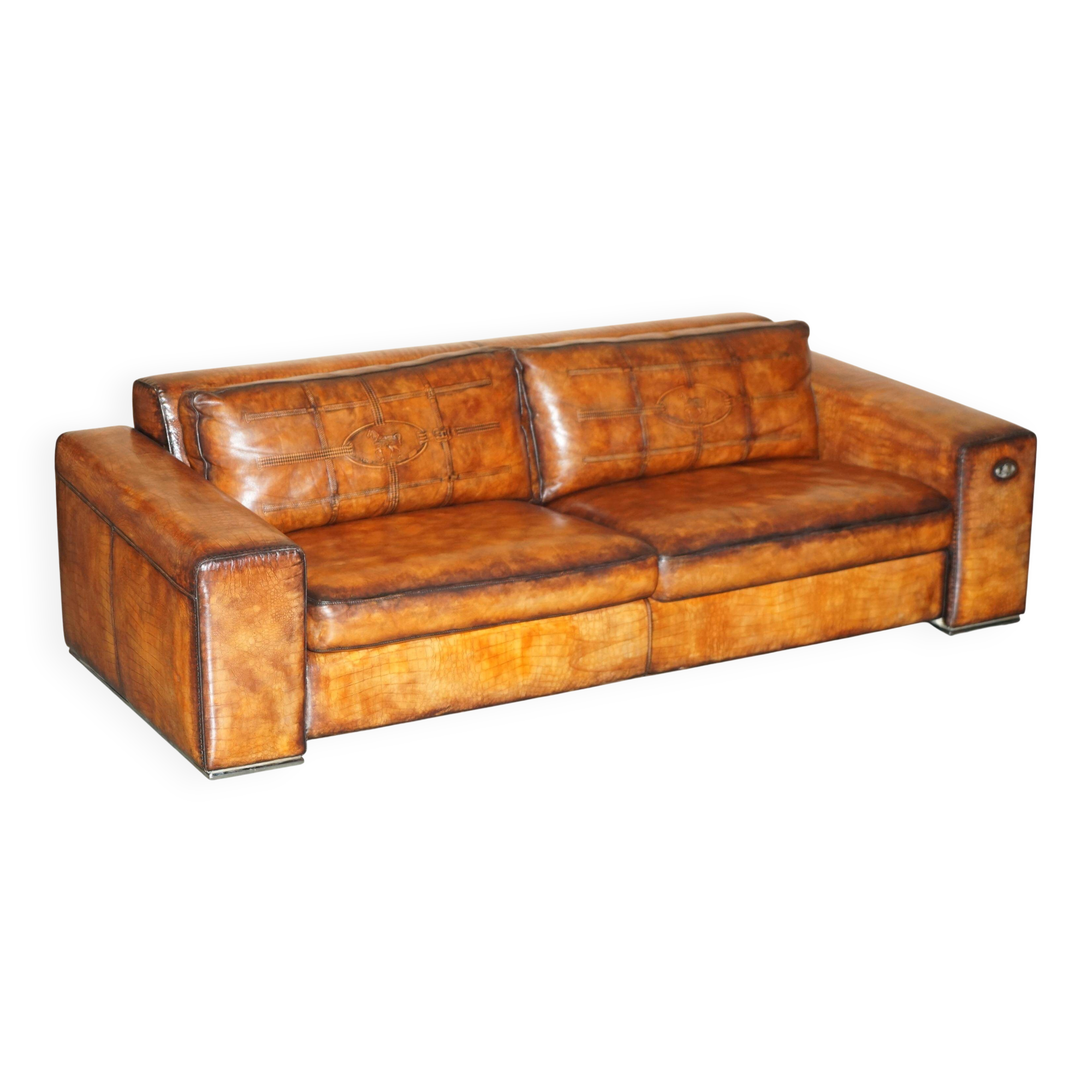 Fendi crocodile-embossed leather canapé, limited edition.