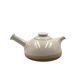 Mid-century Modern cream gres teapot, Franco Bucci Italy ca. 1970
