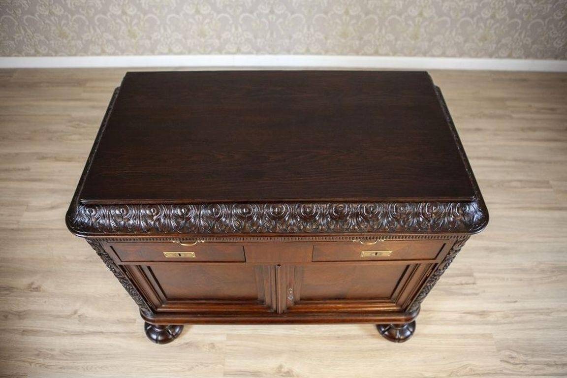 Early-20th Century Oak Commode in Brown with Drawers, 1930s