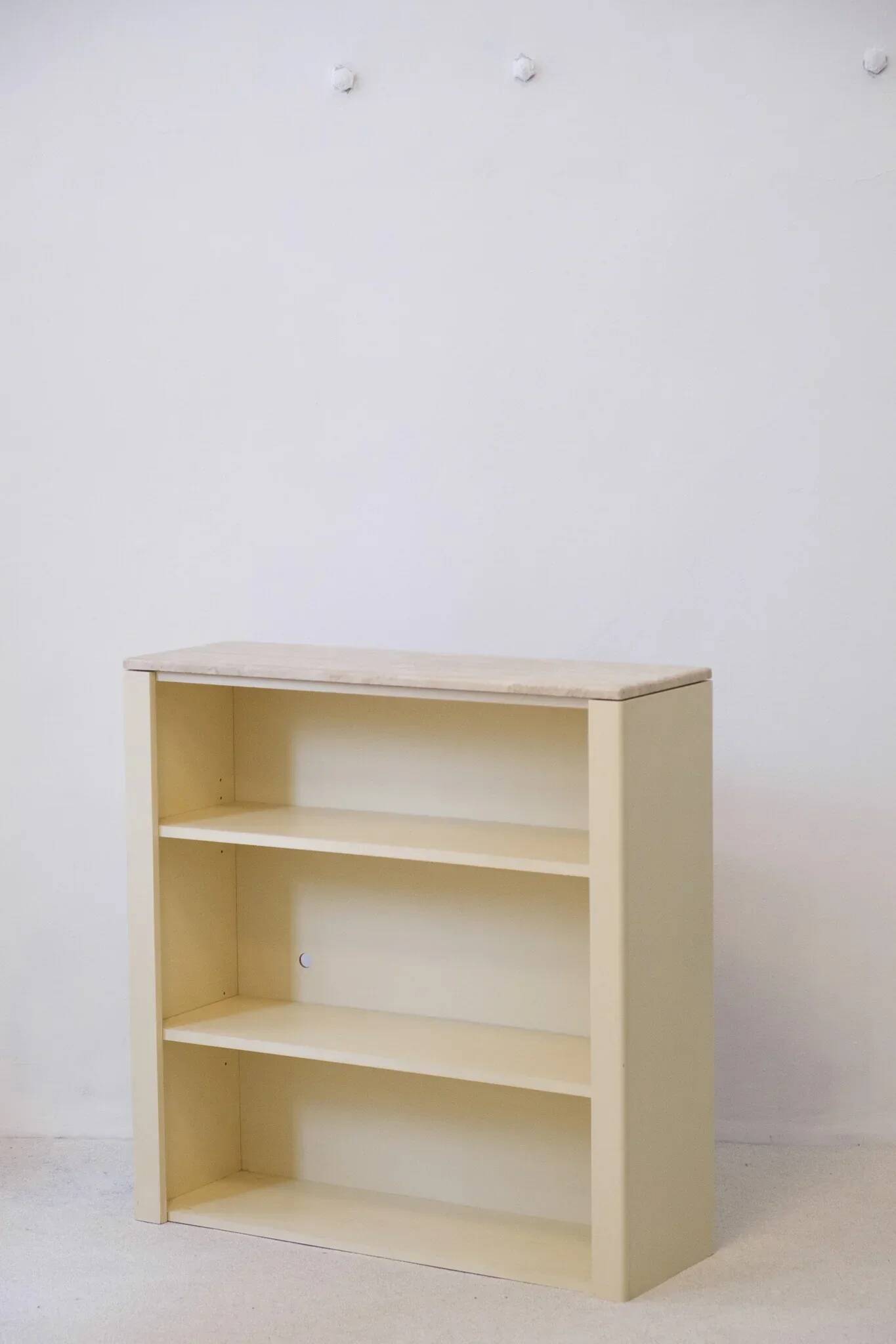 Shelf with travertine top by Lübke International, Germany.