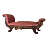 Lit de repos, canapé en acajou, vers 1880