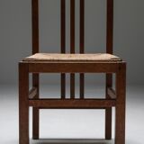 Modern Dutch high-backed chairs with 1920 cord seats