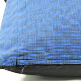 Blue hand-woven cushion cover