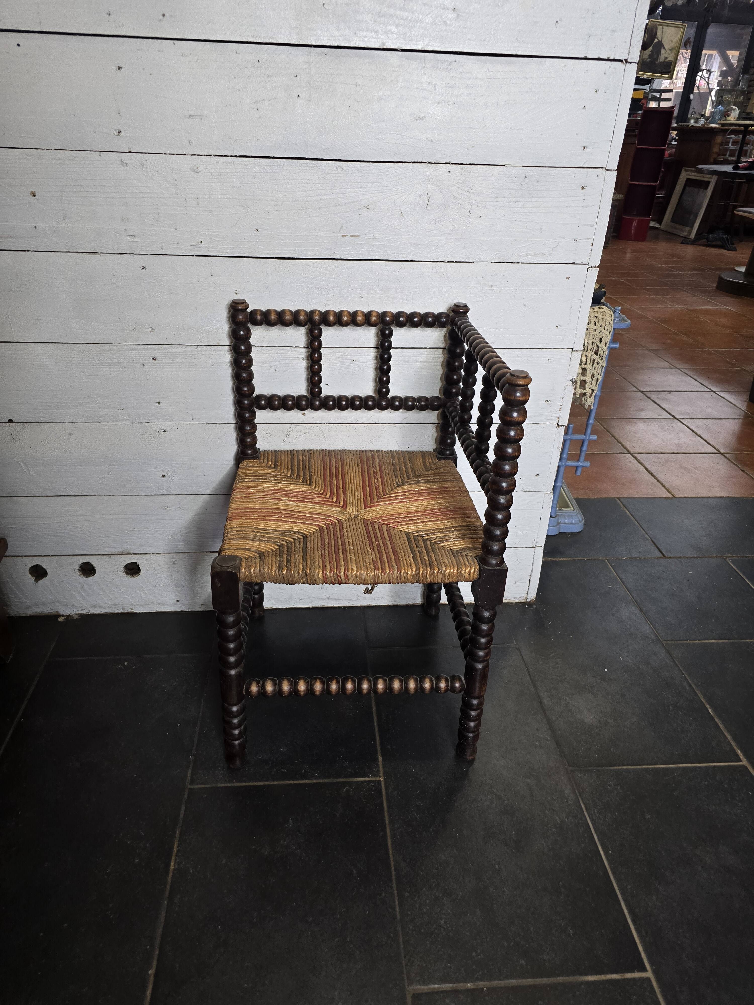 Fireplace corner armchair