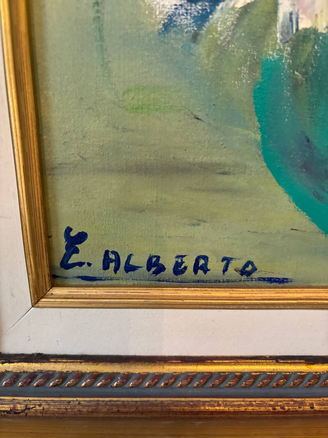 Bouquet of flowers signed Alberto
