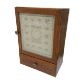 1950 vintage pharmacy or toilet cabinet in waxed wood