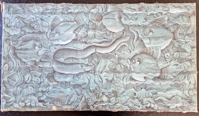 Acrylic on canvas by Gusti Putu Saderi, signed lower right, Indonesia, mid-20th century