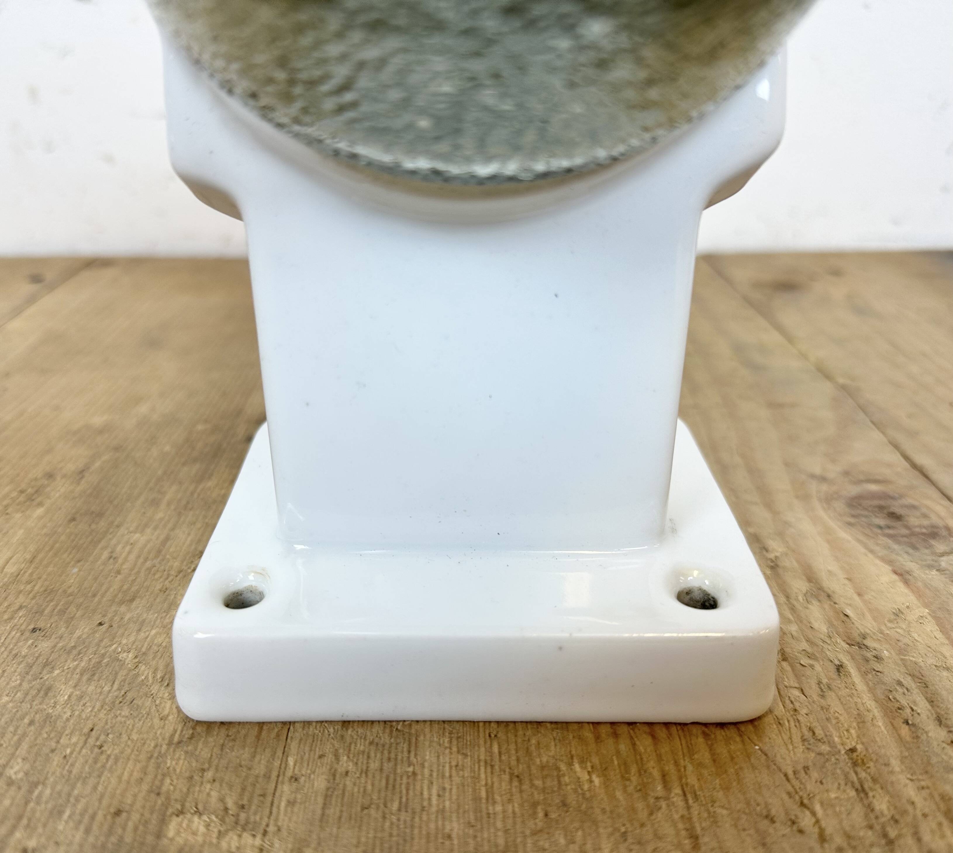 Vintage white porcelain wall light, 1960s